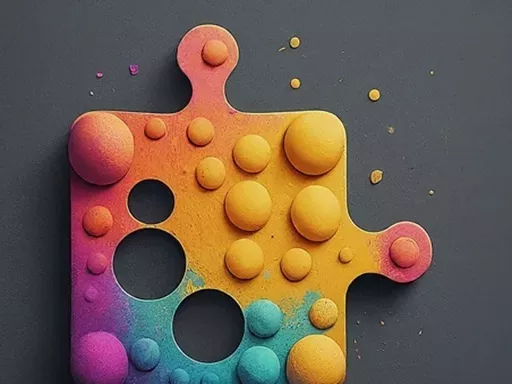 Shapes Using Dots Puzzle Game