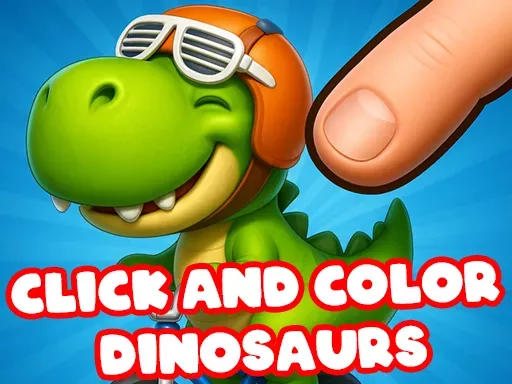 Click and Color Dinosaur Game